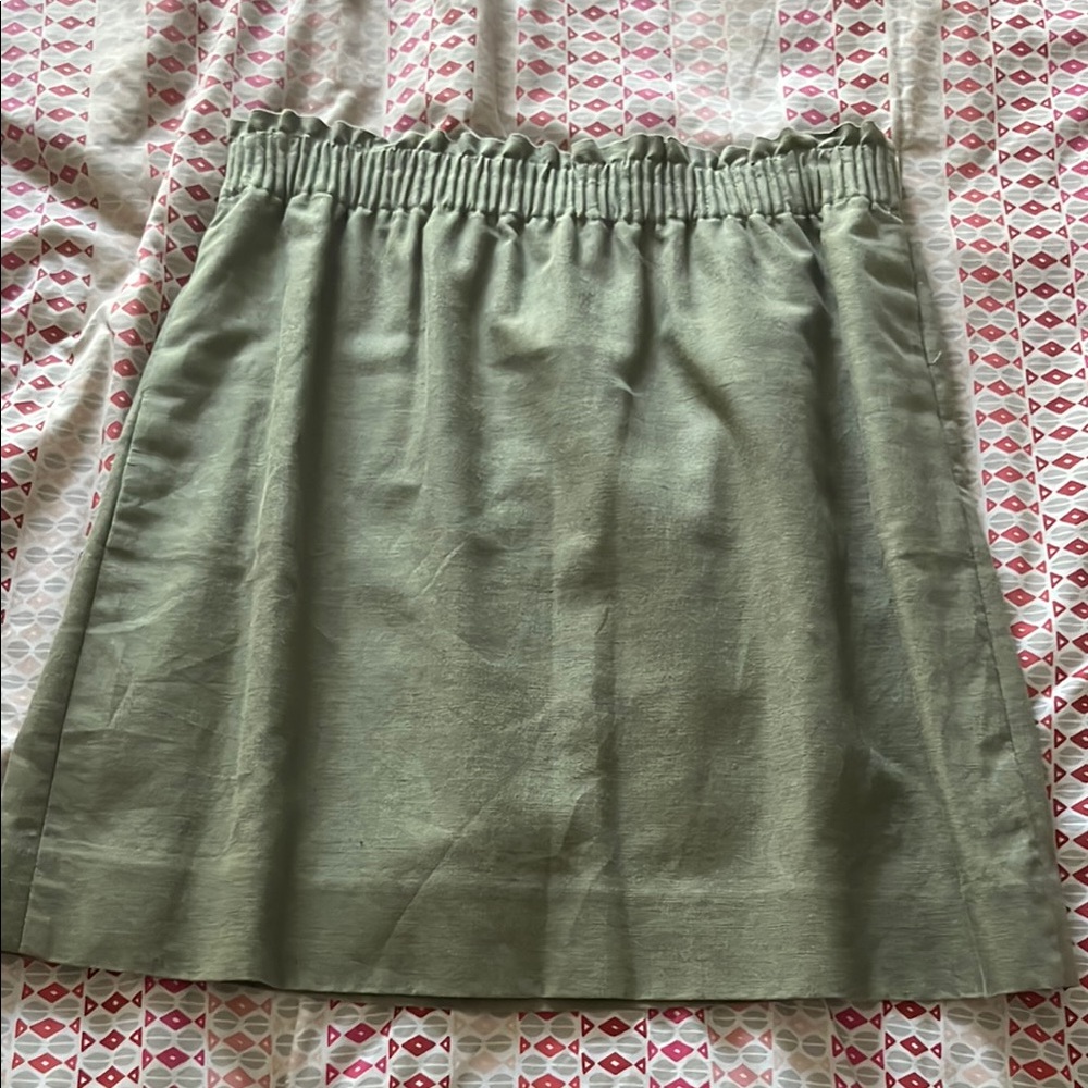 J. Crew Light Green A-Line Skirt